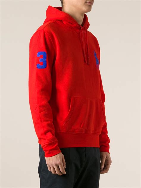 Polo Ralph Lauren Logo Hoodie In Red For Men Lyst