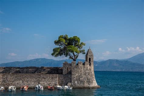 Picturesque City Of Nafpaktos Mainland Greece Stock Image Image Of