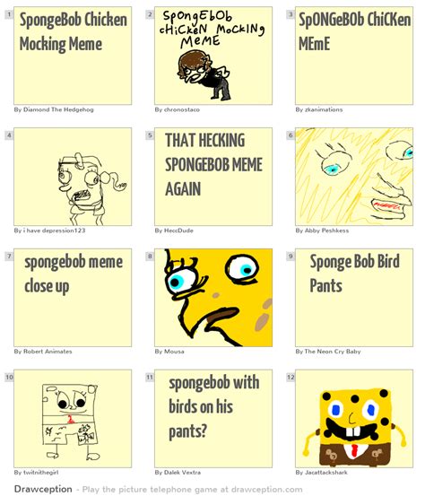 Spongebob Chicken Mocking Meme Drawception