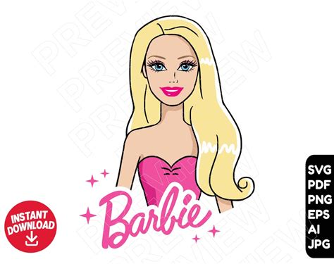Barbie Svg Cut File Clipart Barbie Doll Svg Png Cricut Etsy