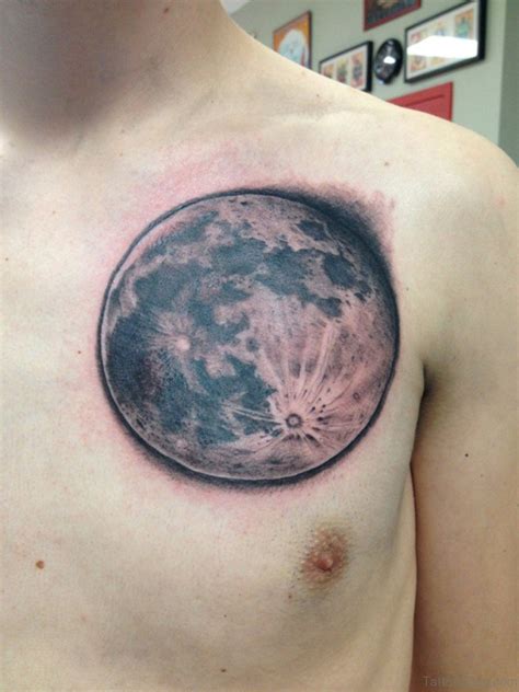 63 Adorable Moon Tattoos For Chest