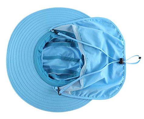 Home Prefer Mens Upf 50 Sun Protection Cap Wide Brim Fishing Hat With