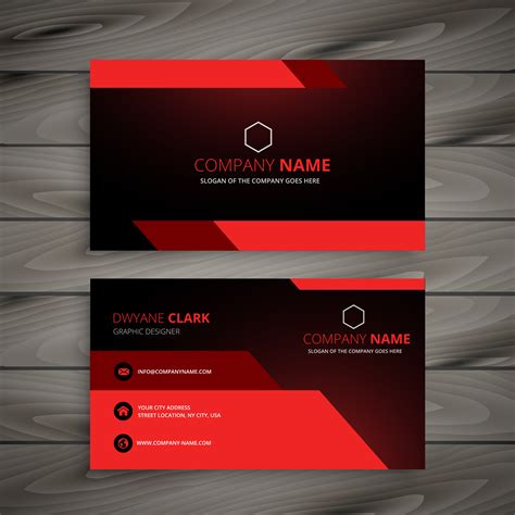 The #1 website for custom logos. red business card template vector design illustration ...