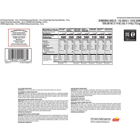 Frito-Lay Classic Mix Variety Pack Snack Chips, 28 Count Multipack