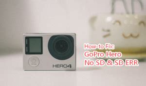 The world's most versatile action camera, gopro isn't as versatile as they claim to be when it comes to handling sd cards. How to Fix SD Card Error on GoPro Hero