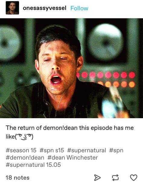 Spn Supernatural Demon Dean Winchester Episode Seasons Seasons Of