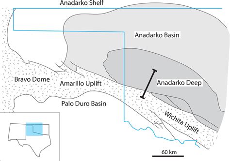 Plan View Image Of The Anadarko Basin Modified From Hentz 1994 The