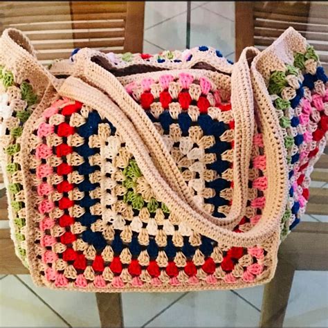 Borsa multicolore uncinetto - Crochet