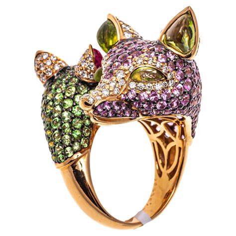 victorian diamond fox head gold ring at 1stdibs fox head ring diamond fox ring dismond fox