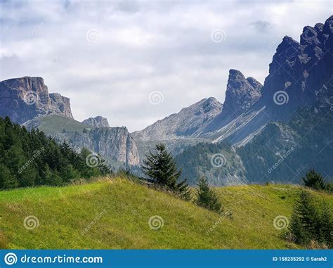 View Of The Dolomite Mountains From Selva Val Di Gardena In Alto Adige