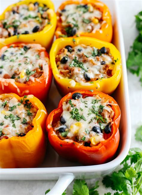 Stuffed Bell Peppers 1 Eat Yourself Skinny