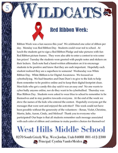 Ptsa Newsletter November 2018 West Hills Middle