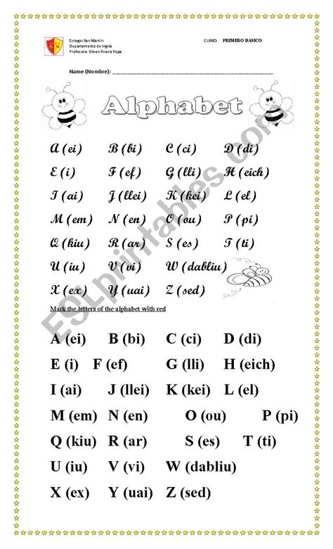It was devised by the . ALPHABET SOUNDS - ESL worksheet by Eileen Rivera