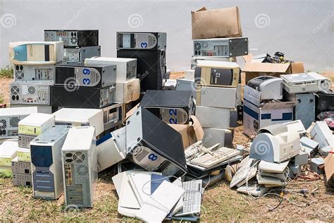 Pile Of Old Computers Stock Photo Image Of Dirty Damage 41838900