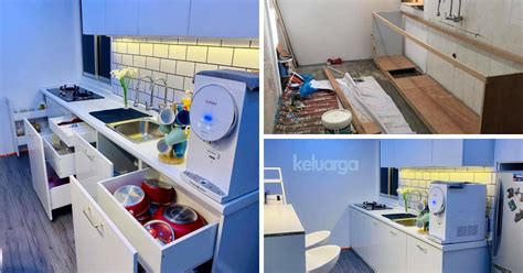 Bagaimana untuk membangunkan lukisan untuk dapur yang diperbuat daripada logam dan roda? Penuhi Impian Isteri, Lelaki Ni DIY Sendiri Kabinet Dapur ...