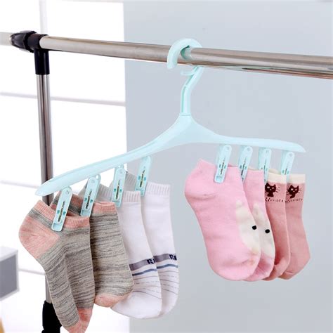 Multifunction Practical 8 Clips Plastic Laundry Socks Washing Clothes