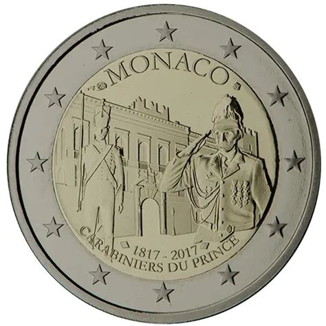 Monaco 2 Euro Commémorative 2017 200 Ans Du Corps Des Carabiniers Du