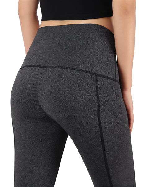 Hde Hde Workout Capri Leggings For Women Butt Lifting 3 4 Length Pocket Yoga Pants Charcoal