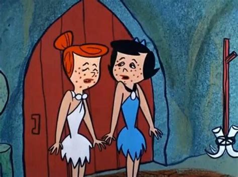 Wilma And Betty Classic Cartoon Characters Flintstone Cartoon