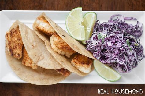 Put a twist on your classic fish taco recipe with valine's famous cocktail sauce. Halibut Fish Tacos ⋆ Real Housemoms