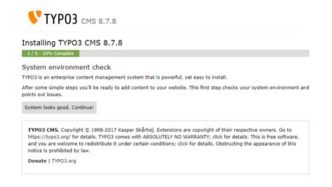 Für den anfänger sehr zu empfehlen (und auch das dazugehörige tutorial durchackern ca. The Install Tool — Installation and Upgrade Guide 8.7 ...