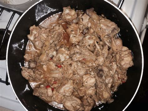 The chicken is browned then cooks right in the sauce for plenty of time to absorb all. Kådun pika is a spicy Chamorro chicken dish that's ...