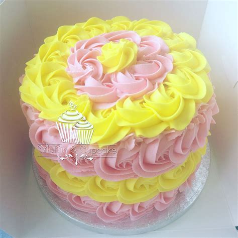 Pink And Yellow Cake Smash Cake Yellow Birthday Cakes Sunshine