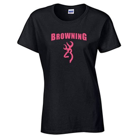 Browning Pink Womens T Shirt Ladies Browning Tee Pink