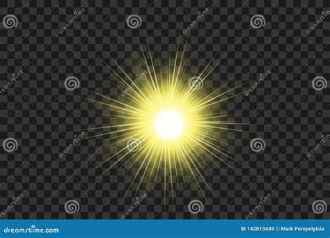Light Effect Star Burst With Sparkles Gold Glitter Texture Eps10