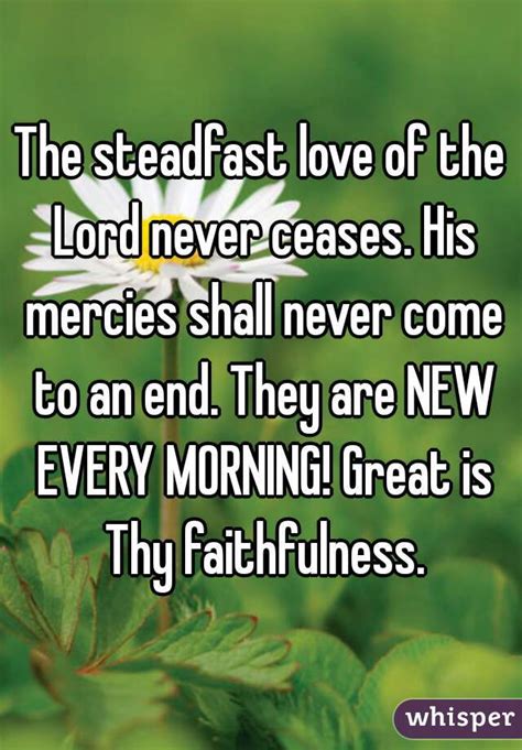The Steadfast Love Of The Lord Never Ceases His Mercies Shall Never