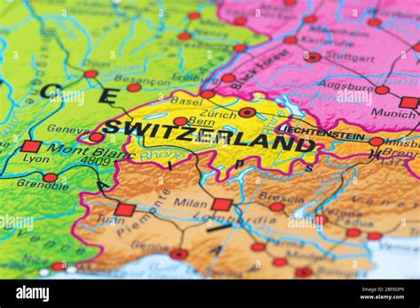 Map Of Switzerland High Resolution Stock Photography And Images Alamy