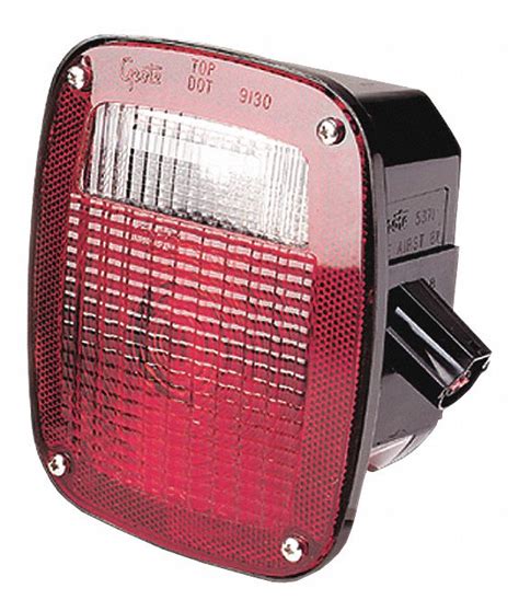 Grote 5 34 In Square Stopturntail Light Red 2cwg253792 Grainger