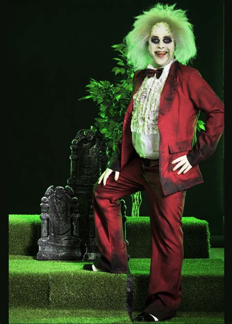 The costume is very easy to put on and very easy to put. Adult Mens Beetlejuice Wedding Suit Style Costume