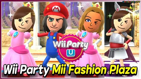 wii party u mii fashion plaza gameplay advanced com guest f vs laura vs massimo vs alice youtube