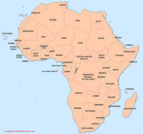 Free Labeled Map Of Africa With Countries And Capital Pdf