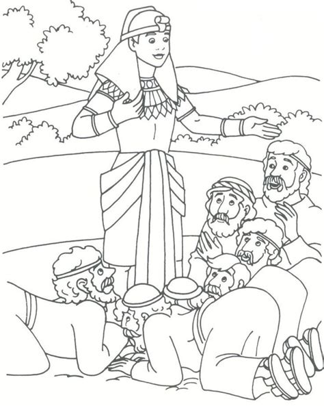 Make your world more colorful with printable coloring pages from crayola. Joseph and His Brothers Coloring Page | Sunday school ...