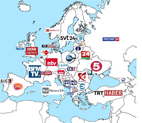 Main News Tv Channels Across Europe According To Audience Share R