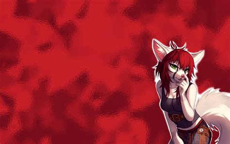 Wallpaper Illustration Anime Red Furry Anthro Falvie Screenshot