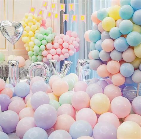 Pcs Inch Macarons Color Pastel Candy Balloons Latex Round Helium Baloons For Birthday Party