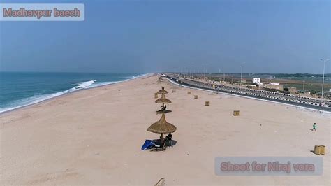 Madhavpur Beach Drone View Youtube