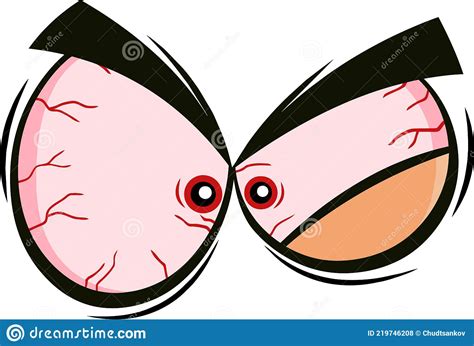 Angry Cartoon Funny Eyes Stock Vector Illustration Of Bored 219746208