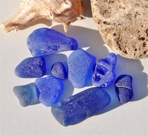Blue Sea Glass Small Bits Authentic Very By Beachbountyseaglass Sea Glass Beach Beach Stones