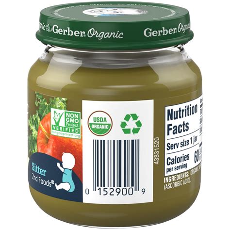 For instance, stage 1 baby food is the smoothest texture and typically has one ingredient. Gerber Organic Stage 2, Apple Spinach with Kale Baby Food ...