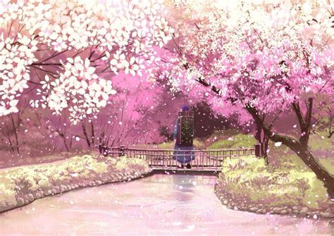 Daily Themed Wallpapers Sakura Blossoms Anime Amino