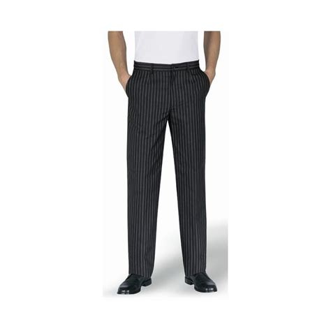 Vous recherchez une culotte d'équitation ou un pantalon d'équitation ? Pantalon cuisinier boulanger homme Rayures anthracite
