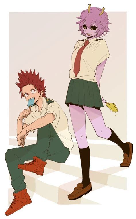 Boku No Hero Academia Kirishima Eijirou Mina Ashido Casal Anime