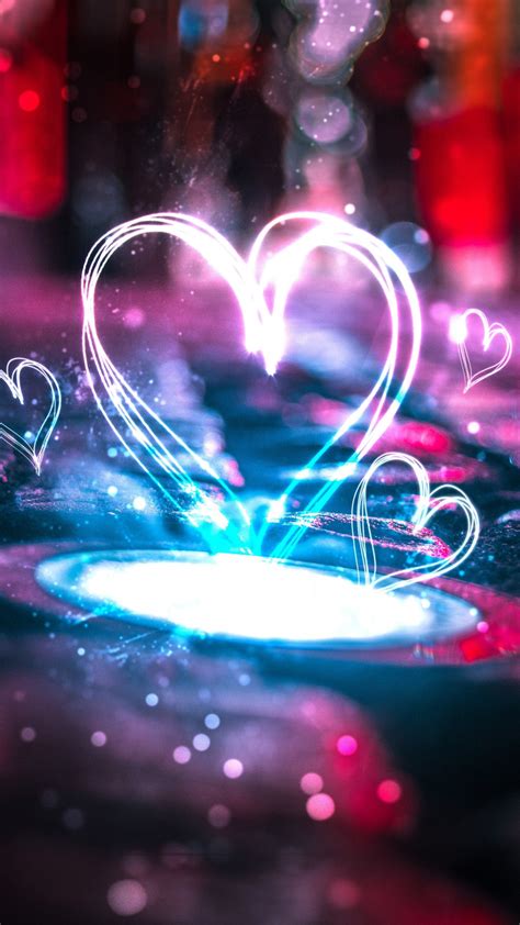 Looking for the best love quotes iphone wallpapers? Neon Love Hearts 4K Wallpapers | HD Wallpapers | ID #22595