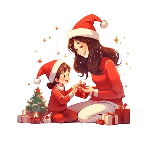 Mom Gives Her Beloved Daughter To Spend Time Together On Christmas Holidays Mother Gift Mother