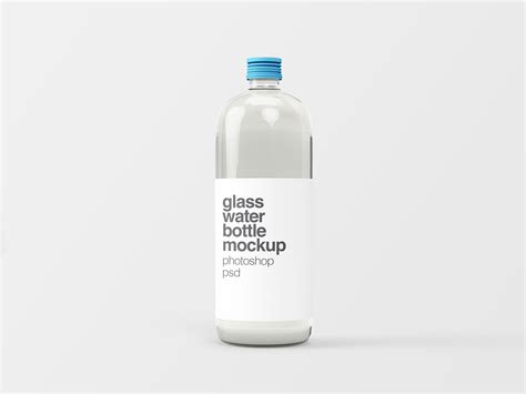 Glass Water Bottle Free Mockup Free Mockup World