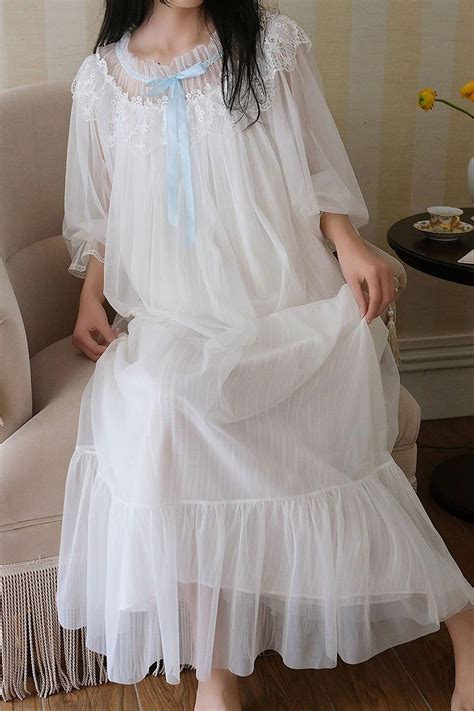 White Nightgown Bridal Nightgown Vintage Nightgown Cotton Nightgown